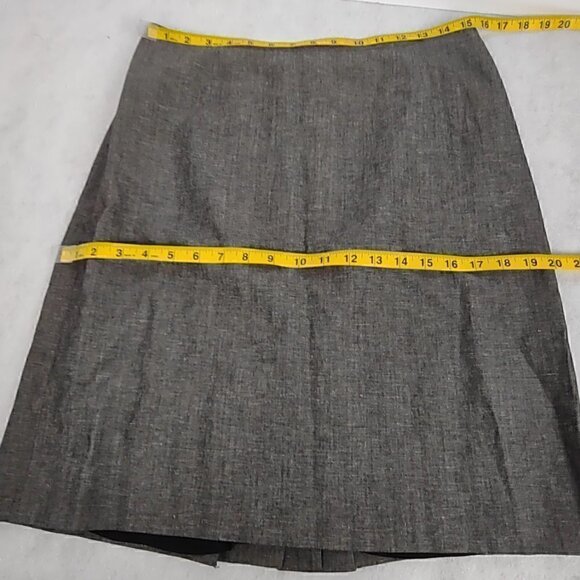 Gray Linen Polyester Blend Skirt Size 10P - Picture 4 of 7
